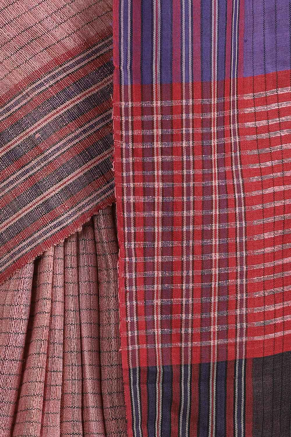 Light Pure Pink Tussar Bhagalpuri Saree image number null