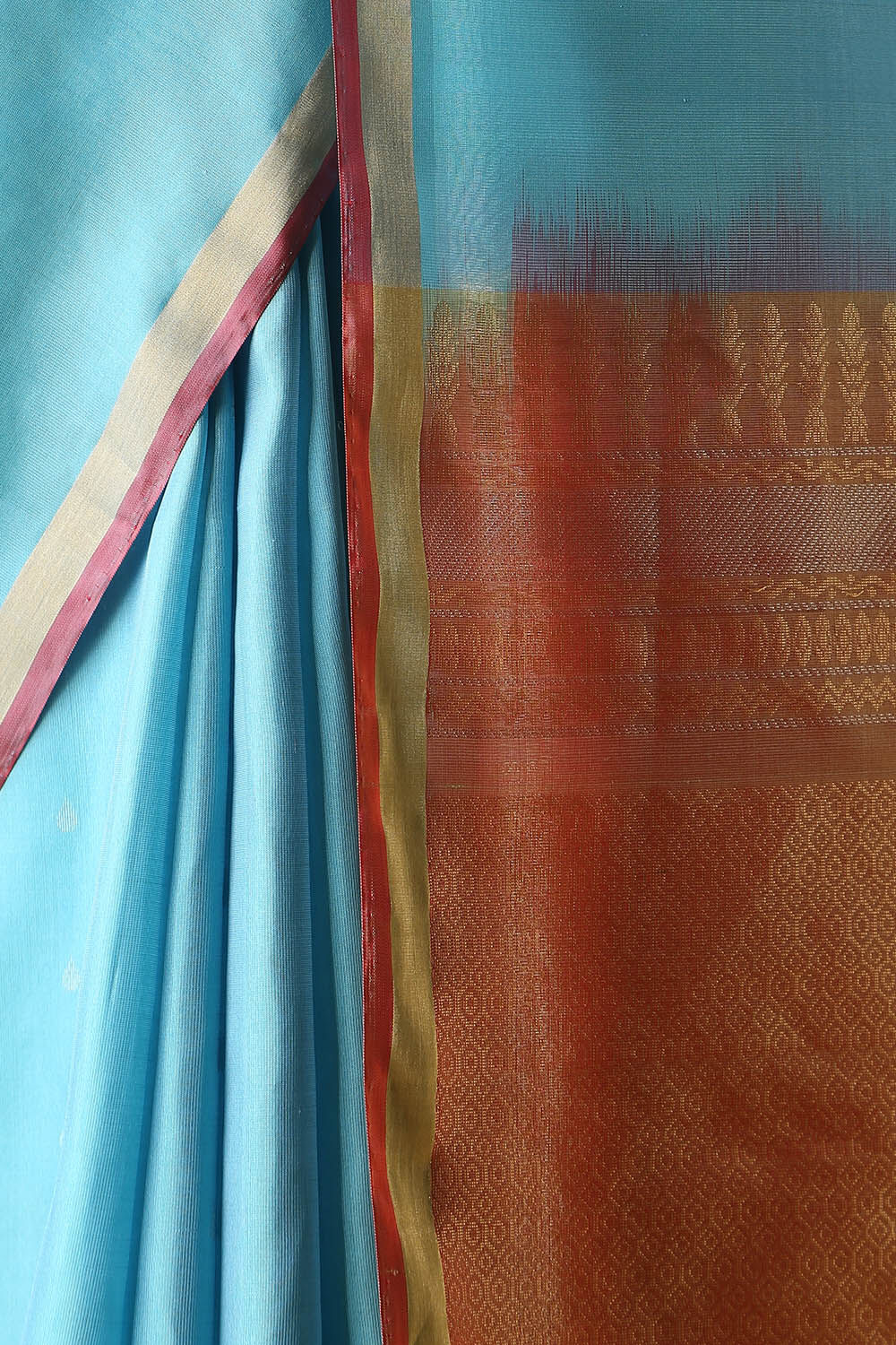 Blue Pure Silk South Saree image number null
