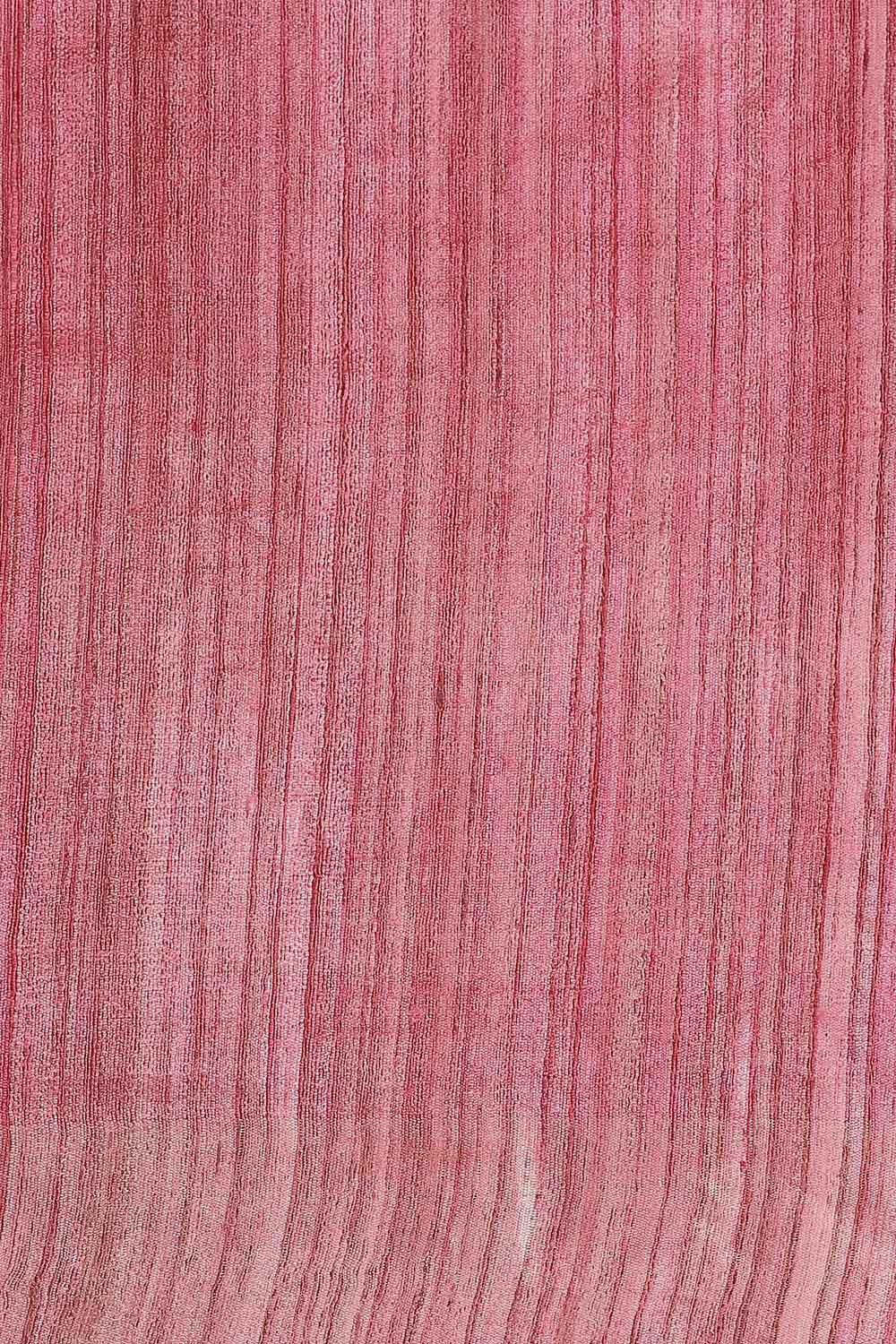 Pink Pure Tussar Tie and Dye image number null