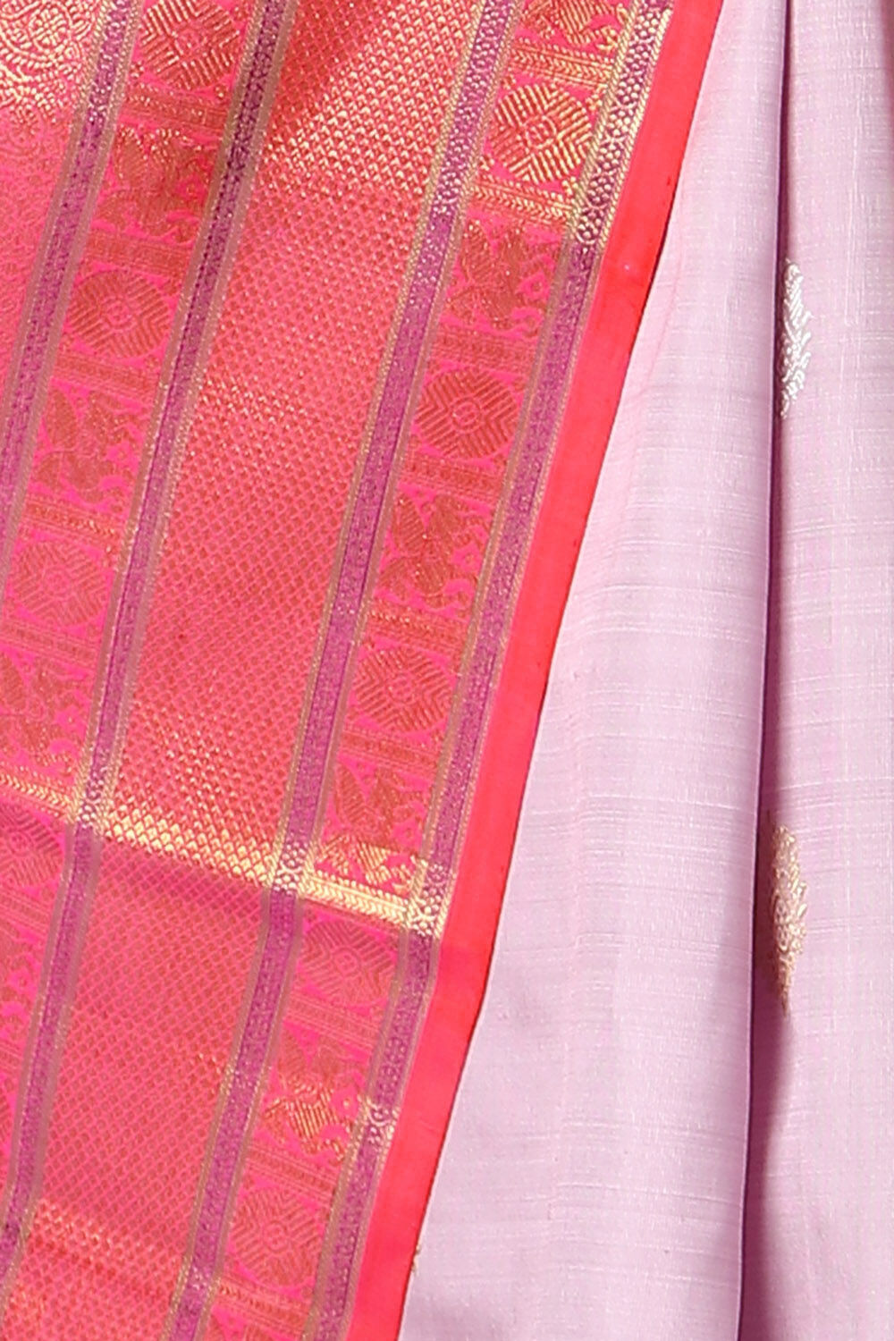 Light Pink Pure Silk Kanjivaram Saree image number null
