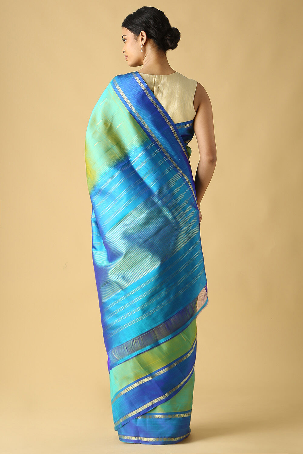 Light Green Pure Silk Kanjivaram Saree image number null