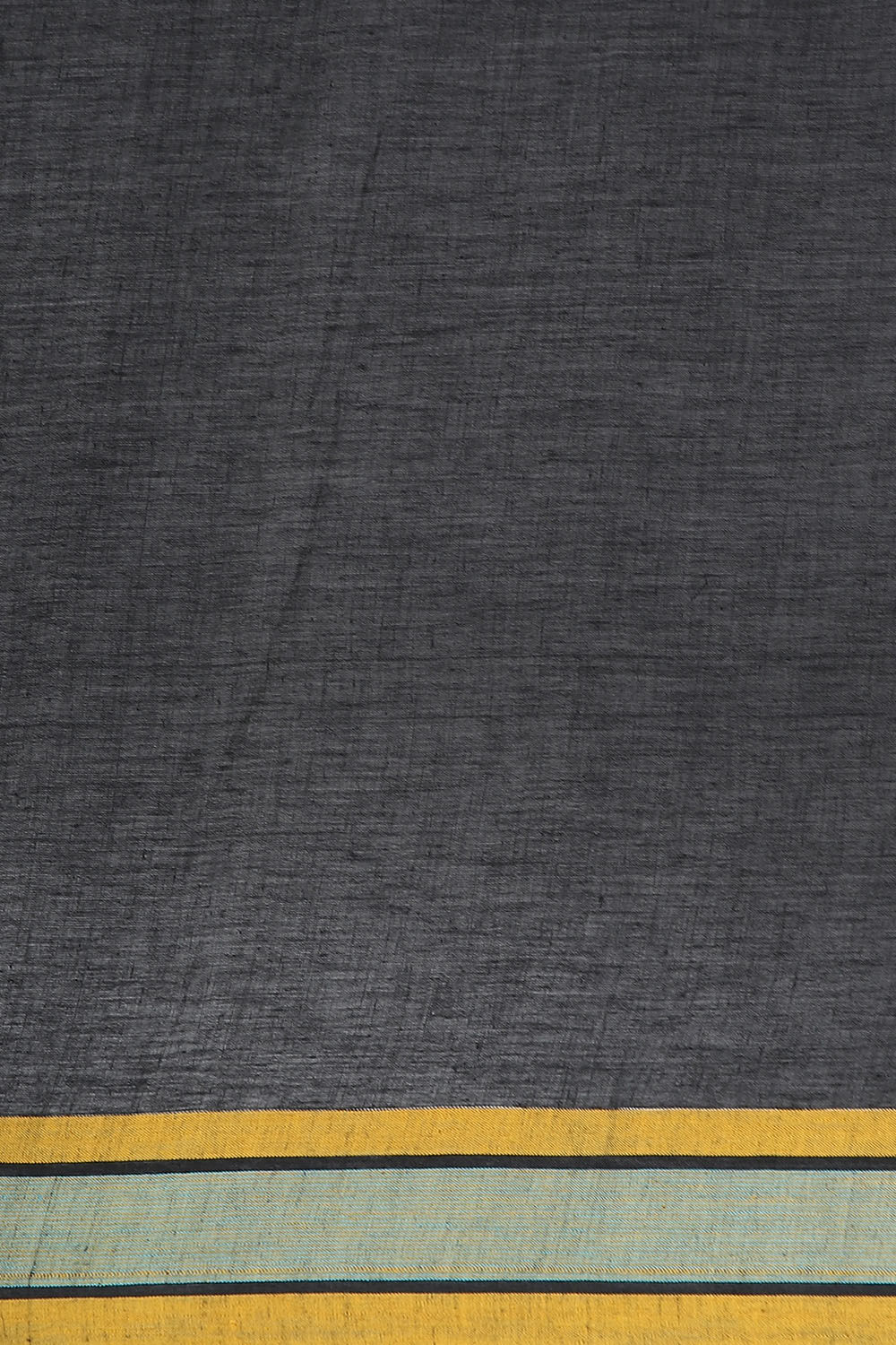 Black Pure Khadi Cotton Jamdani Saree image number null