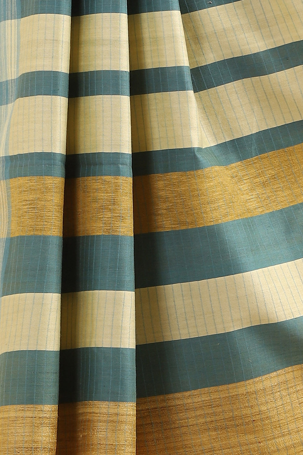 Light Pure Yellow Tussar Bhagalpuri Saree image number null