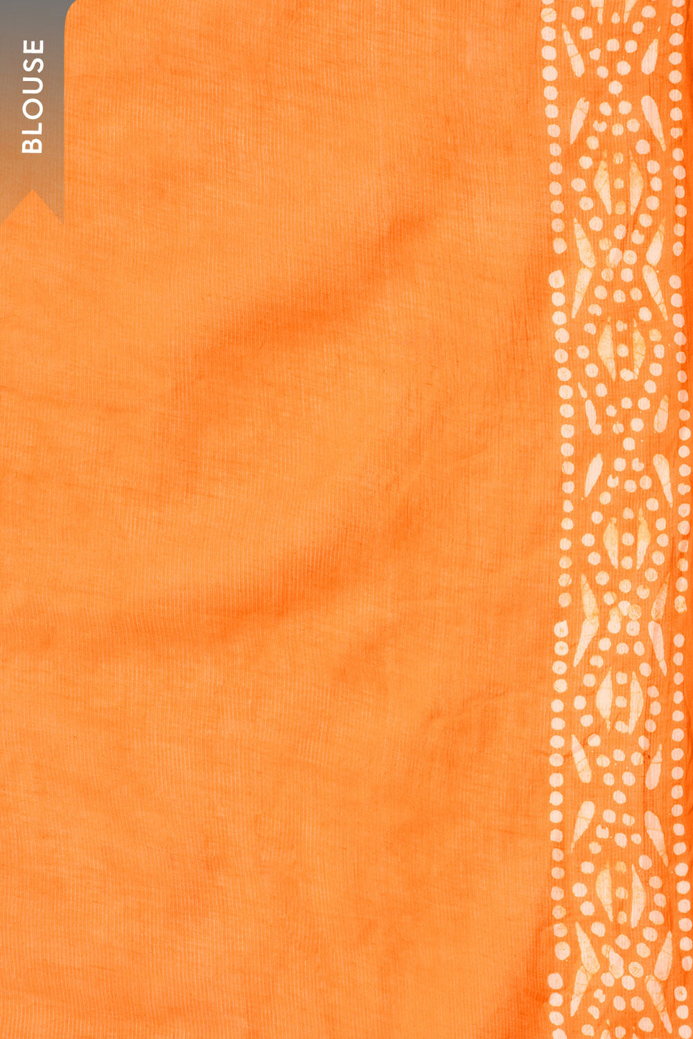 Light Orange Ujjain Pure Cotton Batik Saree image number null