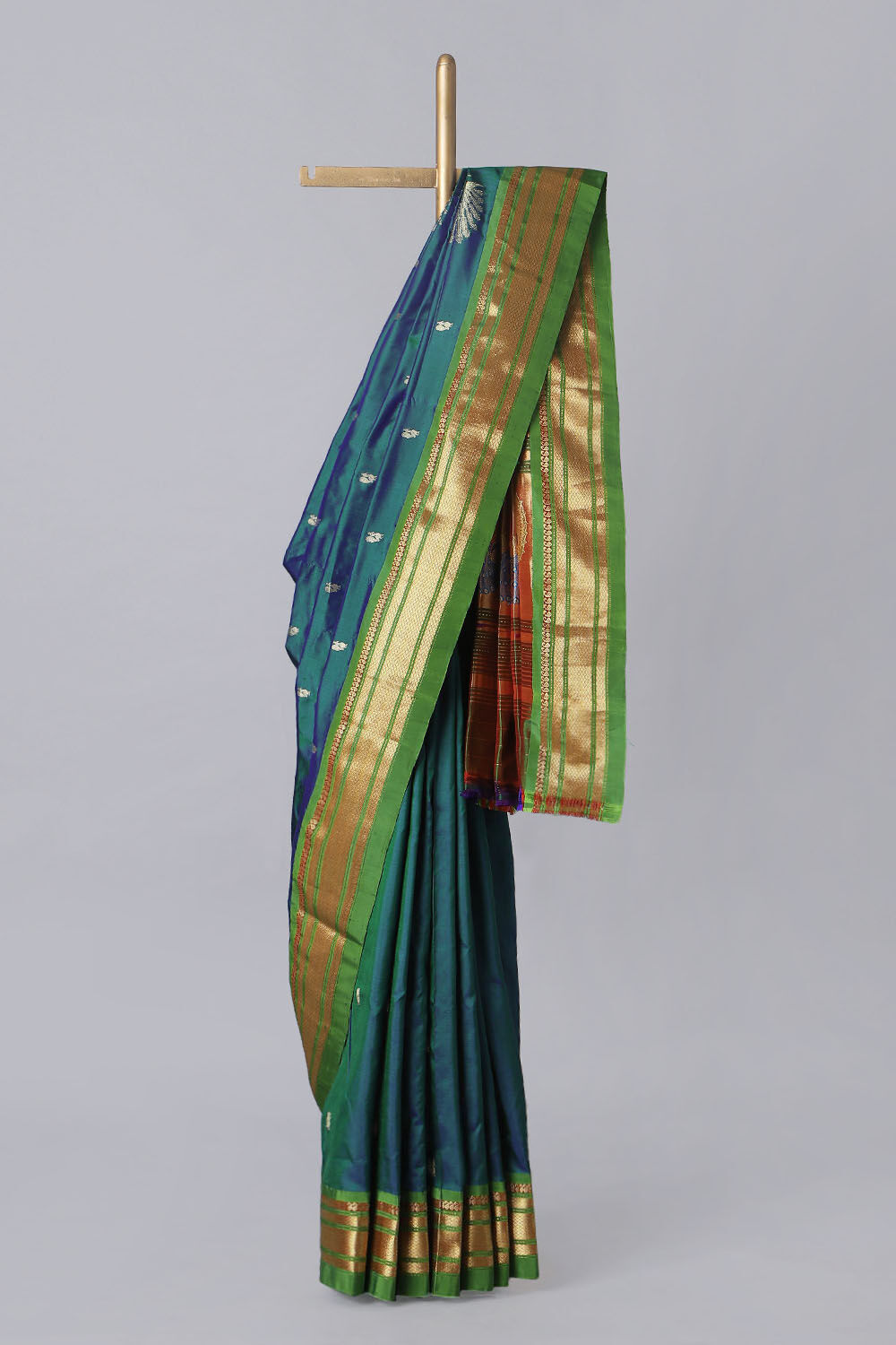 Blue Pure Silk Paithani Saree image number null