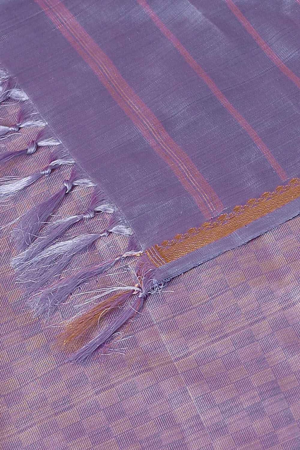 Violet Pure Silk Kanjivaram Saree image number null