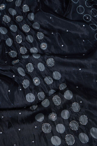 Black Viscose Embroidered Saree thumbnail image number null