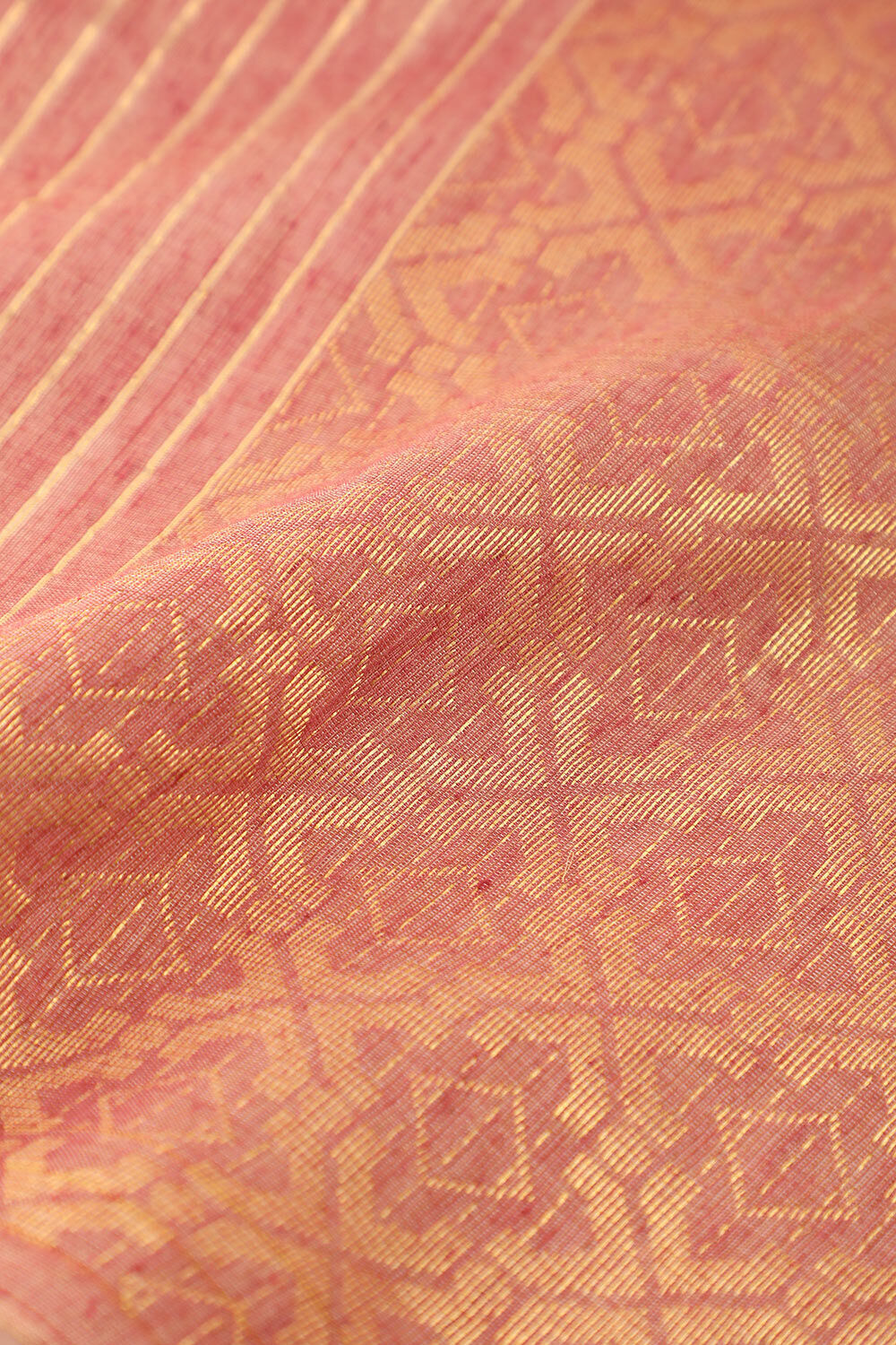 Light Pink Chattisgarh Pure Silk Tissue Woven Saree image number null