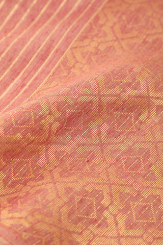 Light Pink Chattisgarh Pure Silk Tissue Woven Saree thumbnail image number null