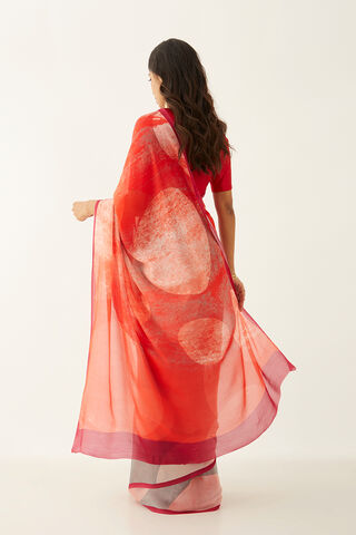 Grey Viscose Crepe Printed Saree thumbnail image number null