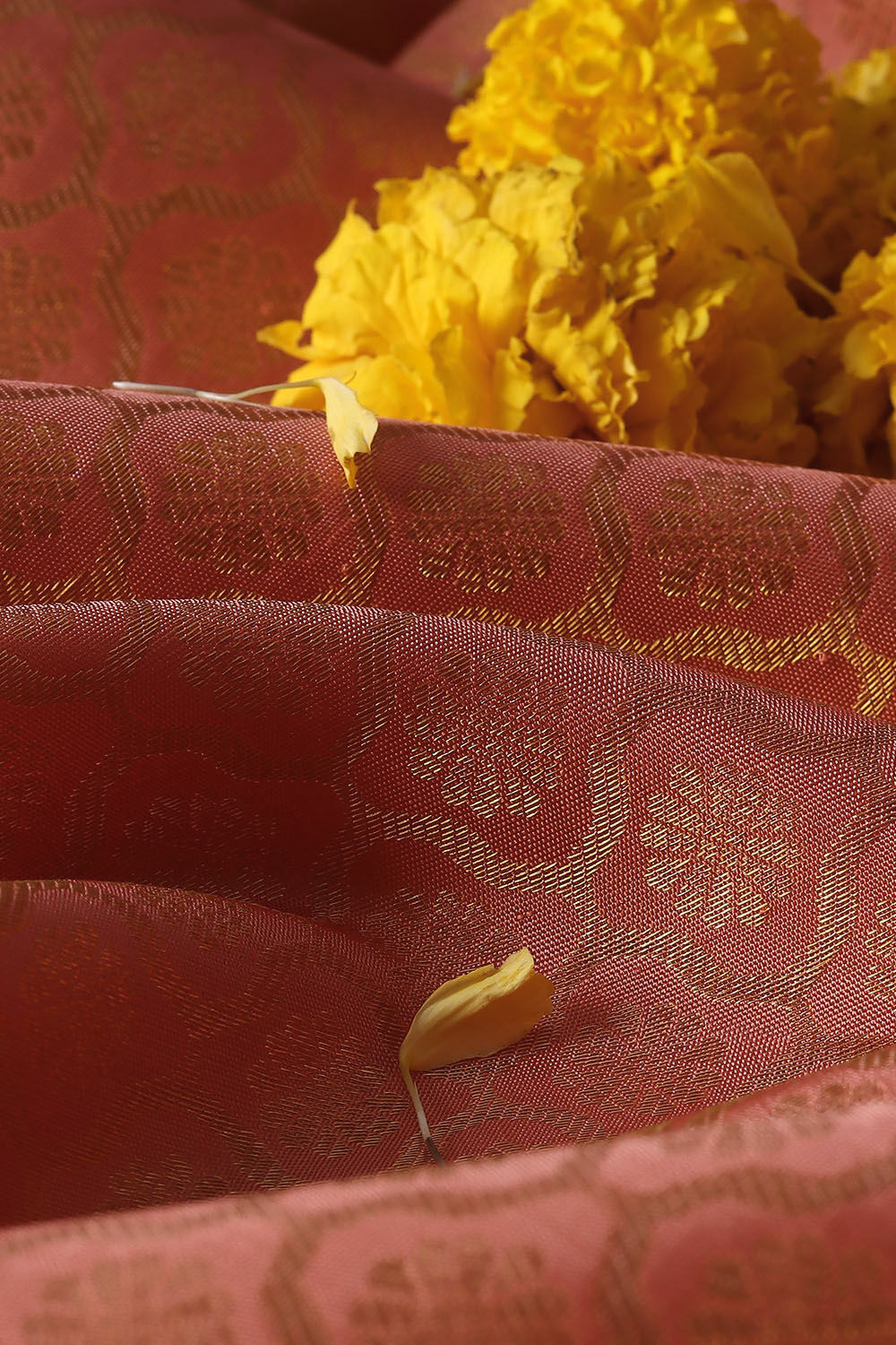 Orange Pure Silk Kanjivaram Saree image number null