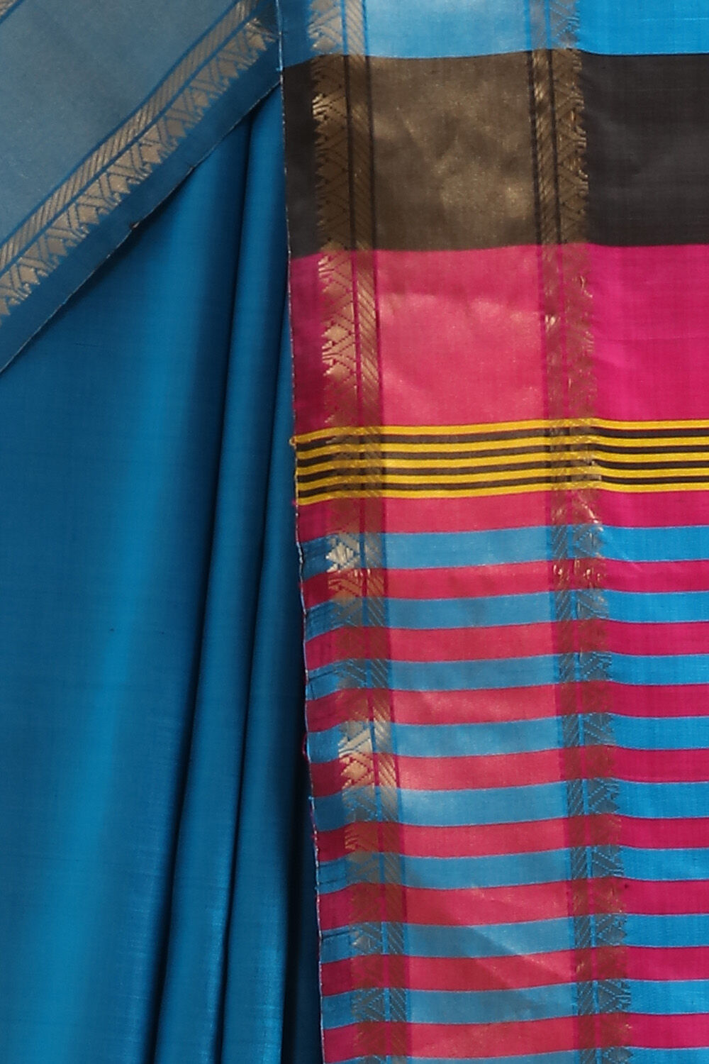 Light Blue Pure Silk Woven Saree image number null