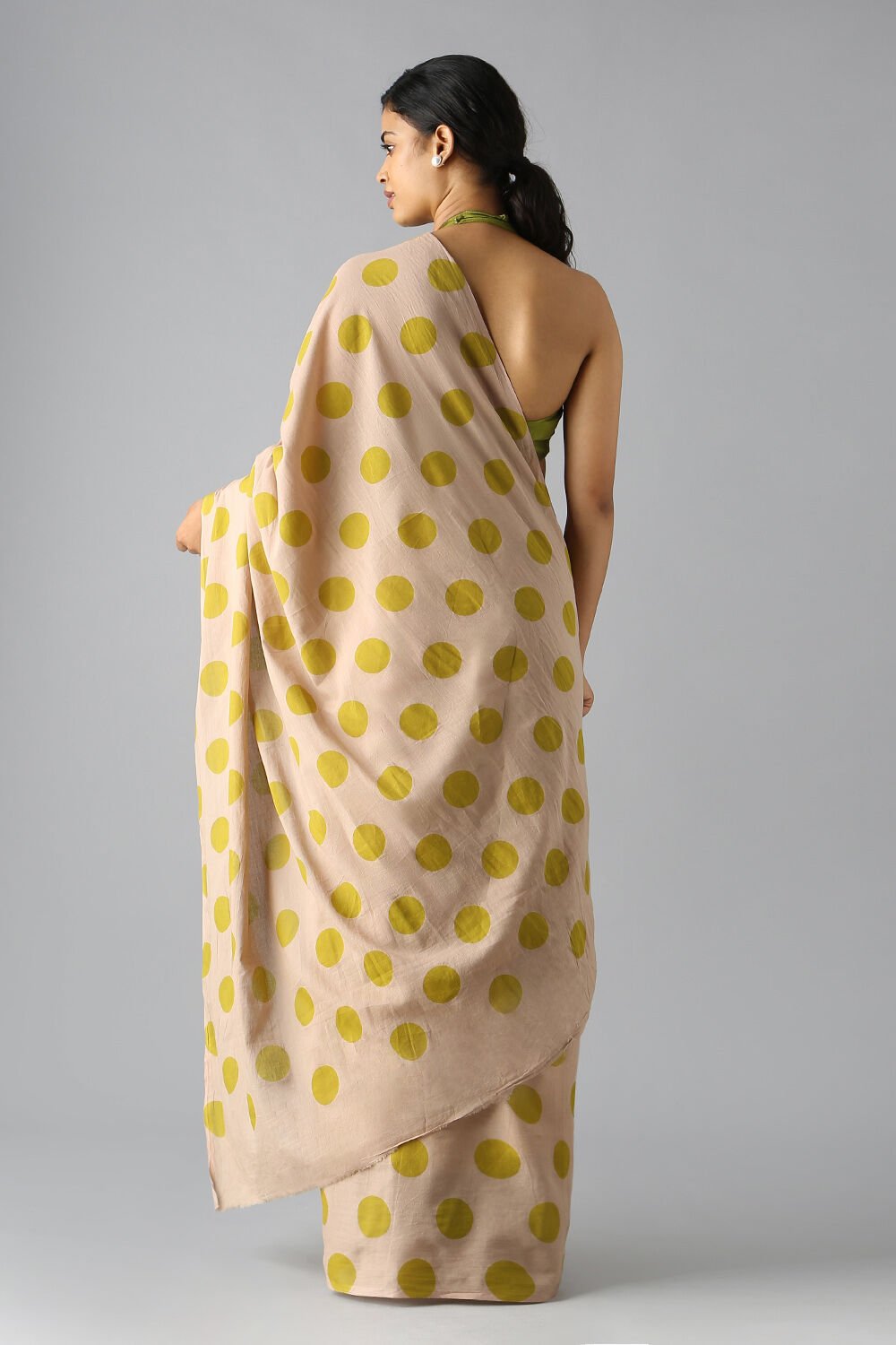 Beige Pure Cotton Printed Saree image number null