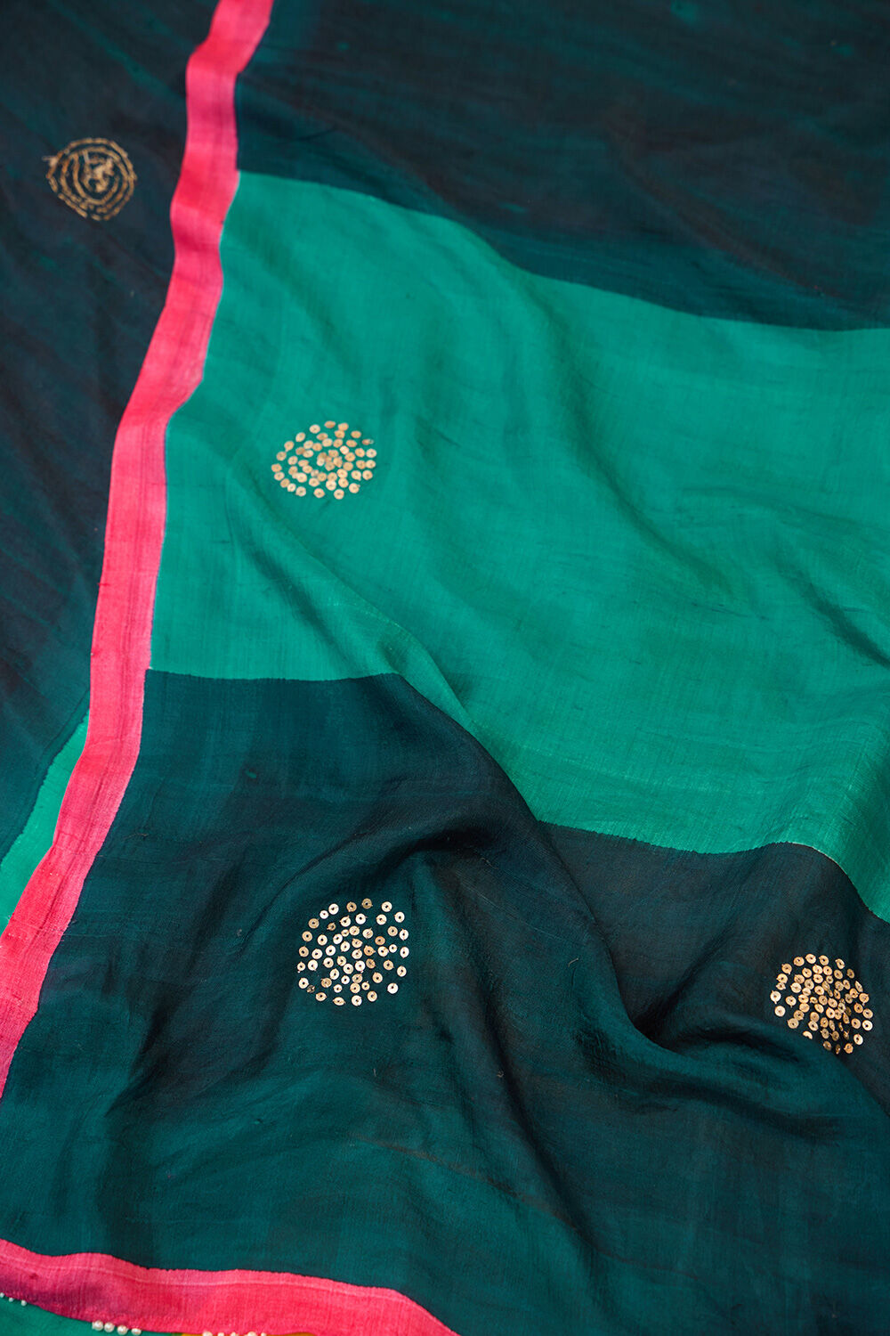 Multi Bengal Pure Silk Hand Painted Embroidered Saree image number null