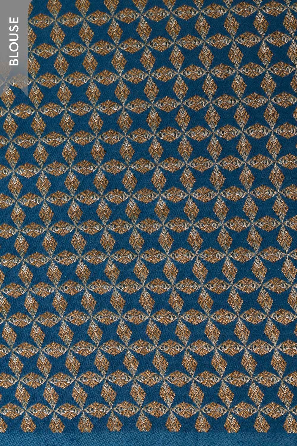 Blue Woven Viscose Tissue Saree image number null