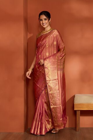 Brown Woven Apsara Silk Viscose Saree thumbnail image number null