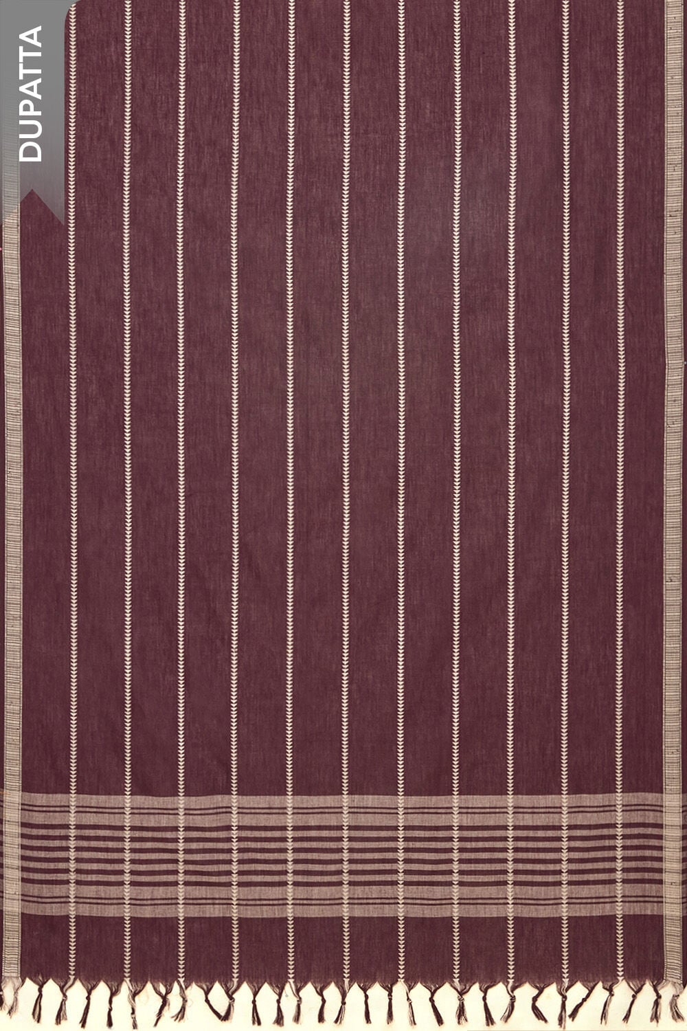 Purple Woven Pure Cotton Unstitched Suit Set image number null