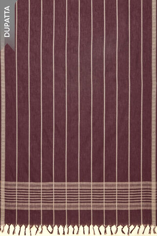Purple Woven Pure Cotton Unstitched Suit Set thumbnail image number null