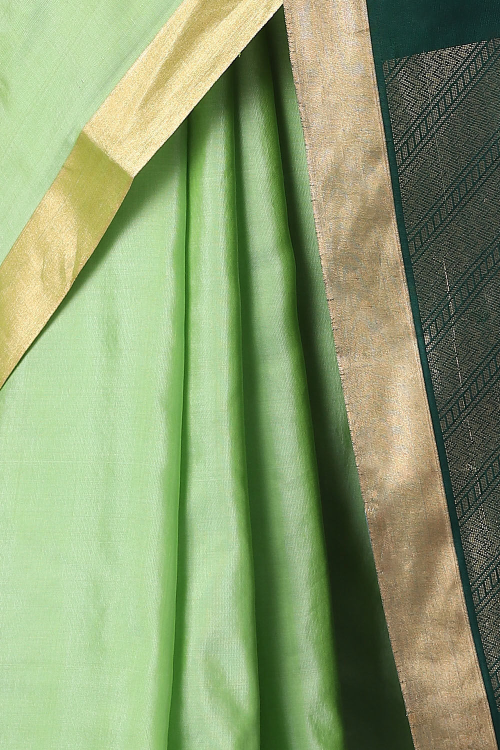 Light Green Pure Silk Tencel South Saree image number null