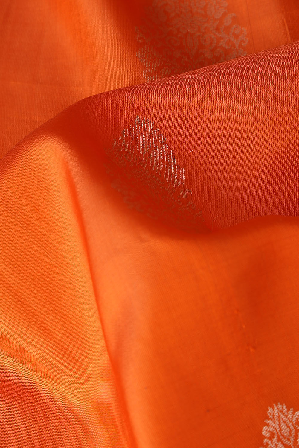 Dark Orange Pure Silk South Saree image number null