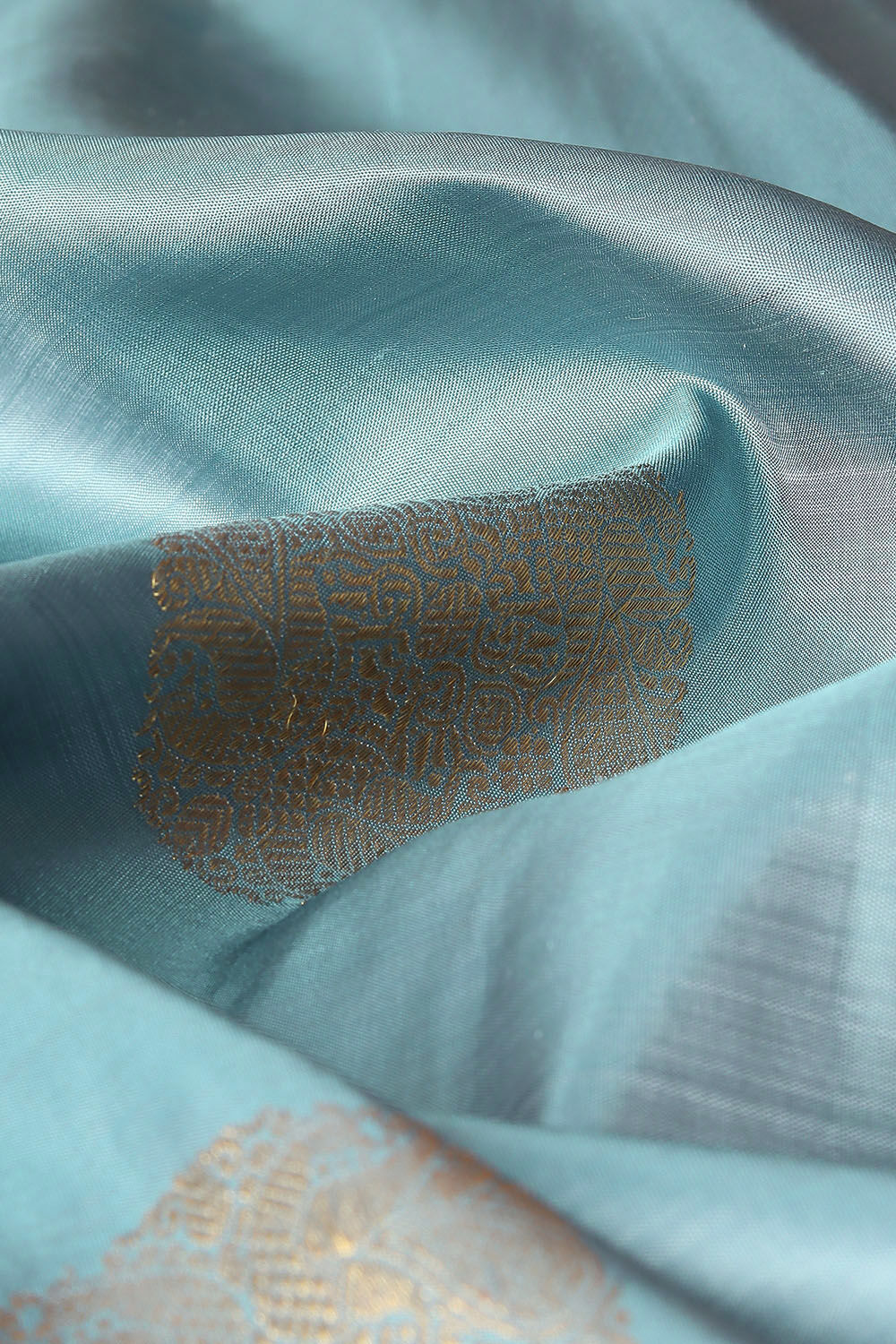 Light Blue Pure Silk Kanjivaram Saree image number null