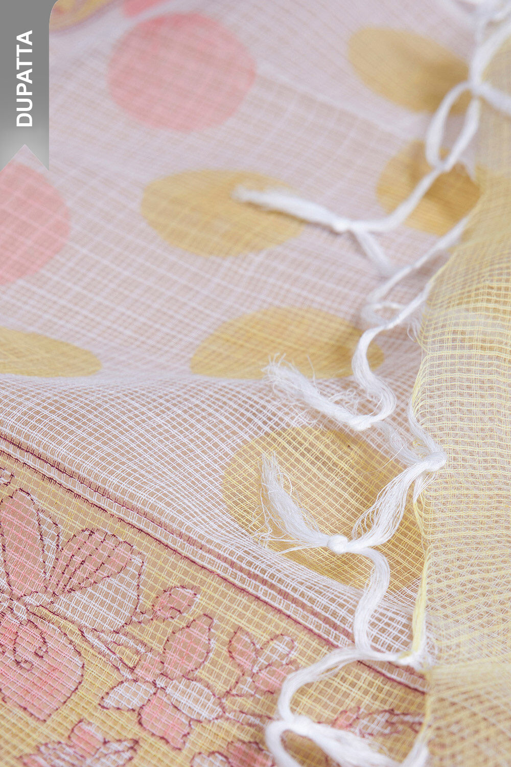 Light Yellow Pure Cotton Printed Sanganeri Suit Set image number null