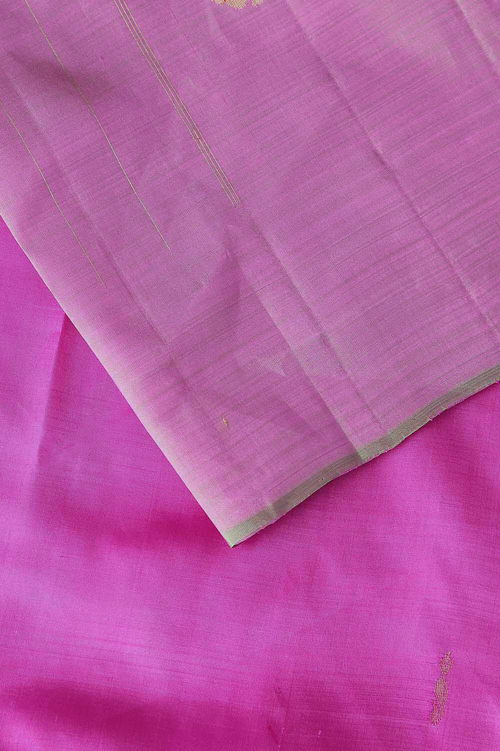 Dark Pink Pure Silk Kanjivaram Saree image number null