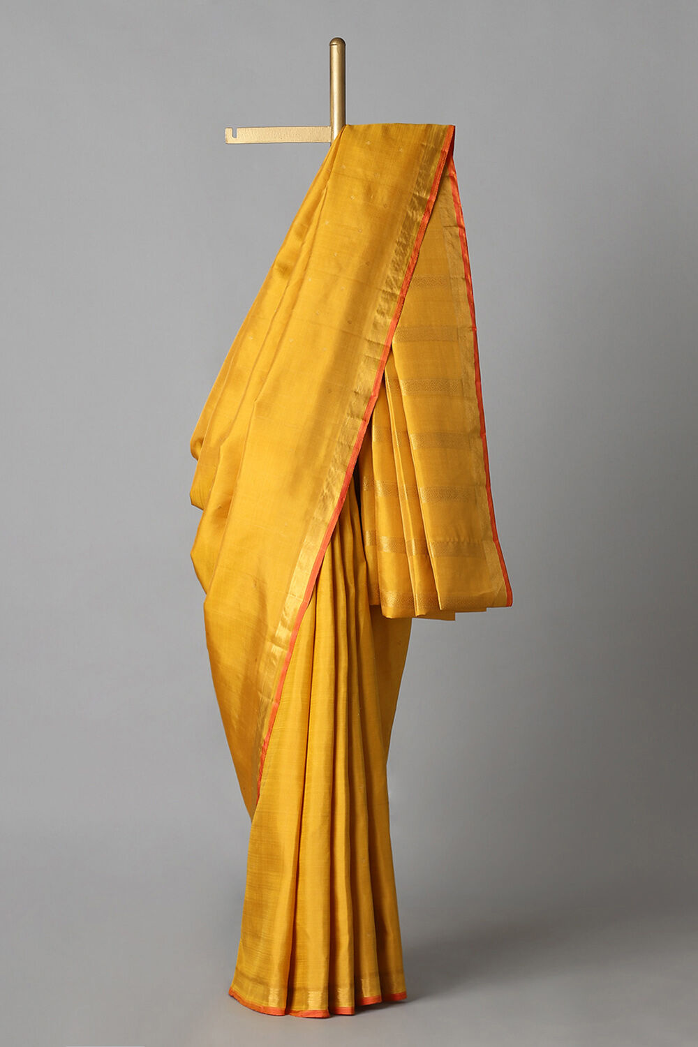 Yellow Pure Silk Kanjivaram Saree image number null