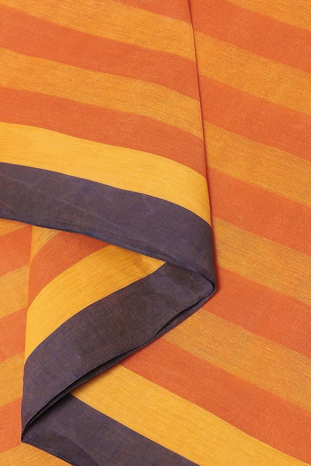 Orange Pure Cotton Bengal Saree image number null
