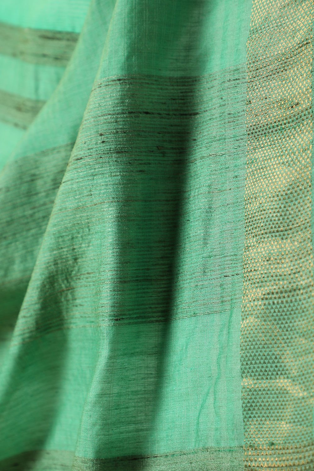 Green Bhagalpur Woven Pure Tussar Silk Saree image number null
