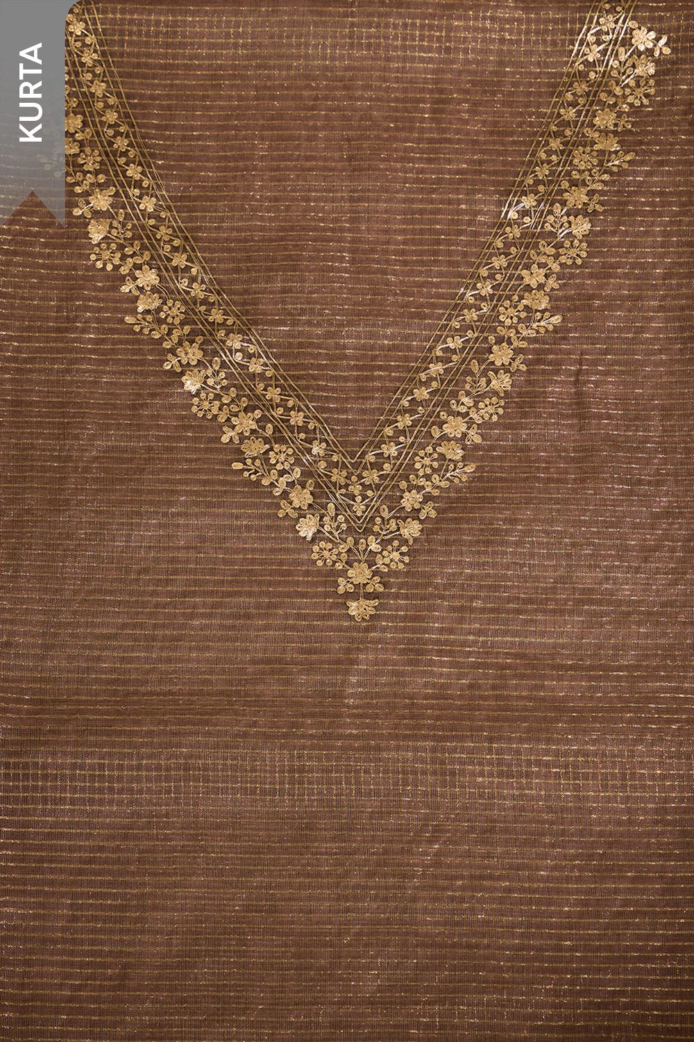 Grey Pure Silk Tissue Embroidered Unstitched Suit Set image number null