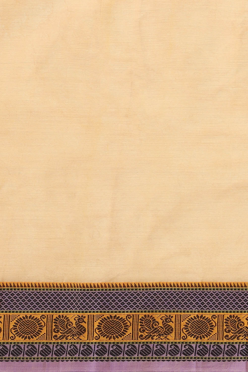 Light Yellow Pure Cotton South Saree image number null