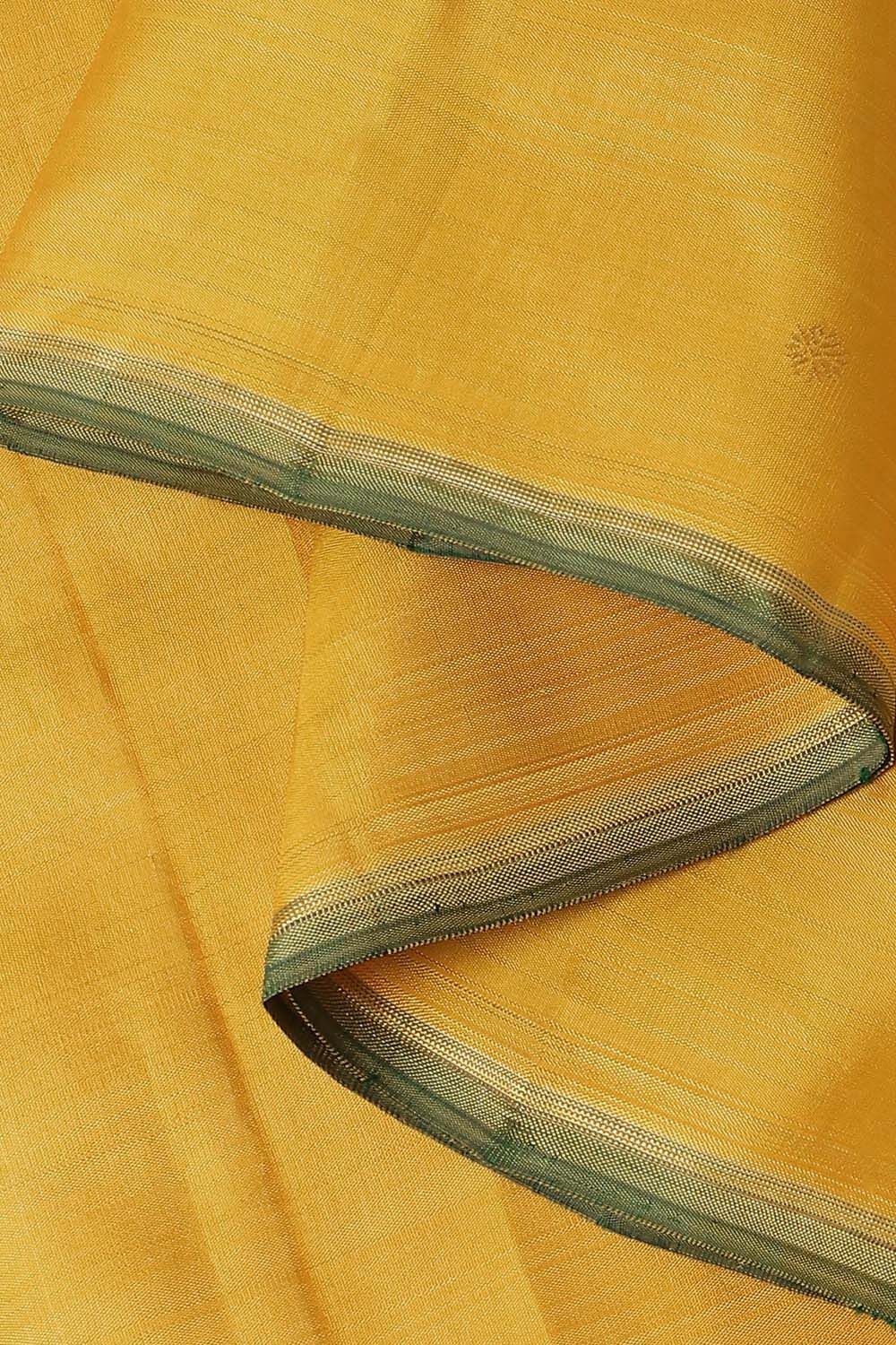 Yellow Pure Silk Kanjivaram Saree image number null