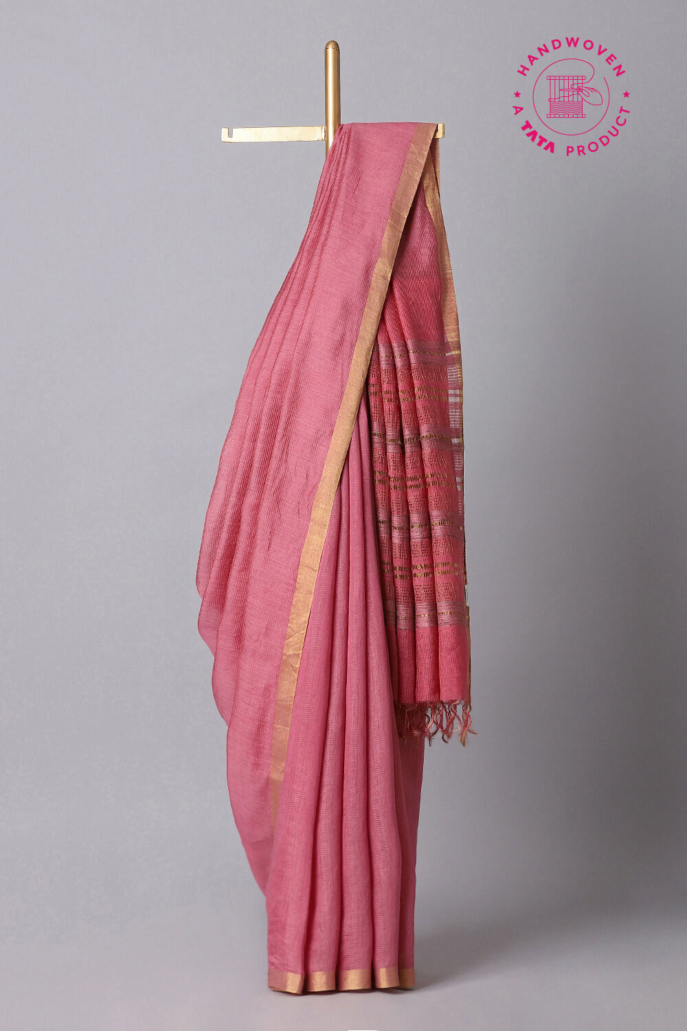 Light Orange Pure Tussar Silk Bhagalpuri Saree image number null