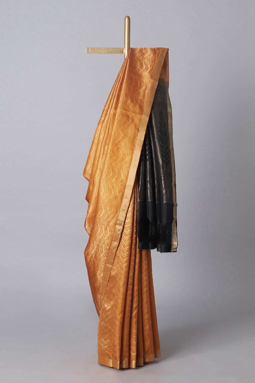 Orange Pure Silk South Saree image number null