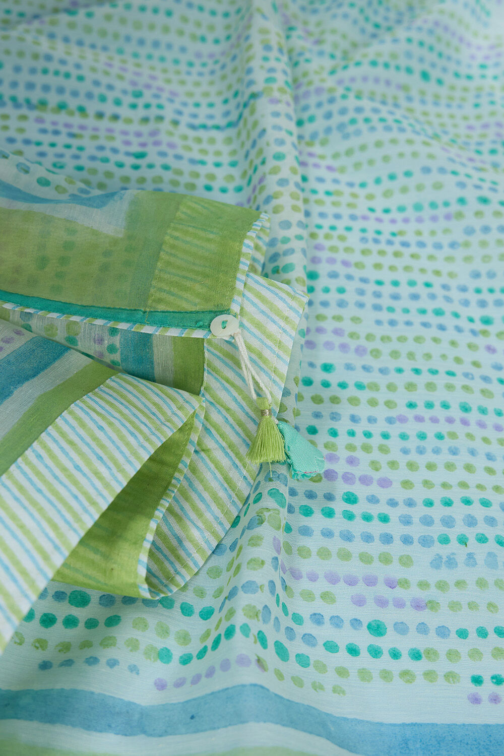 Green Rajasthan Pure Silk Cotton Printed Mukaish Saree image number null