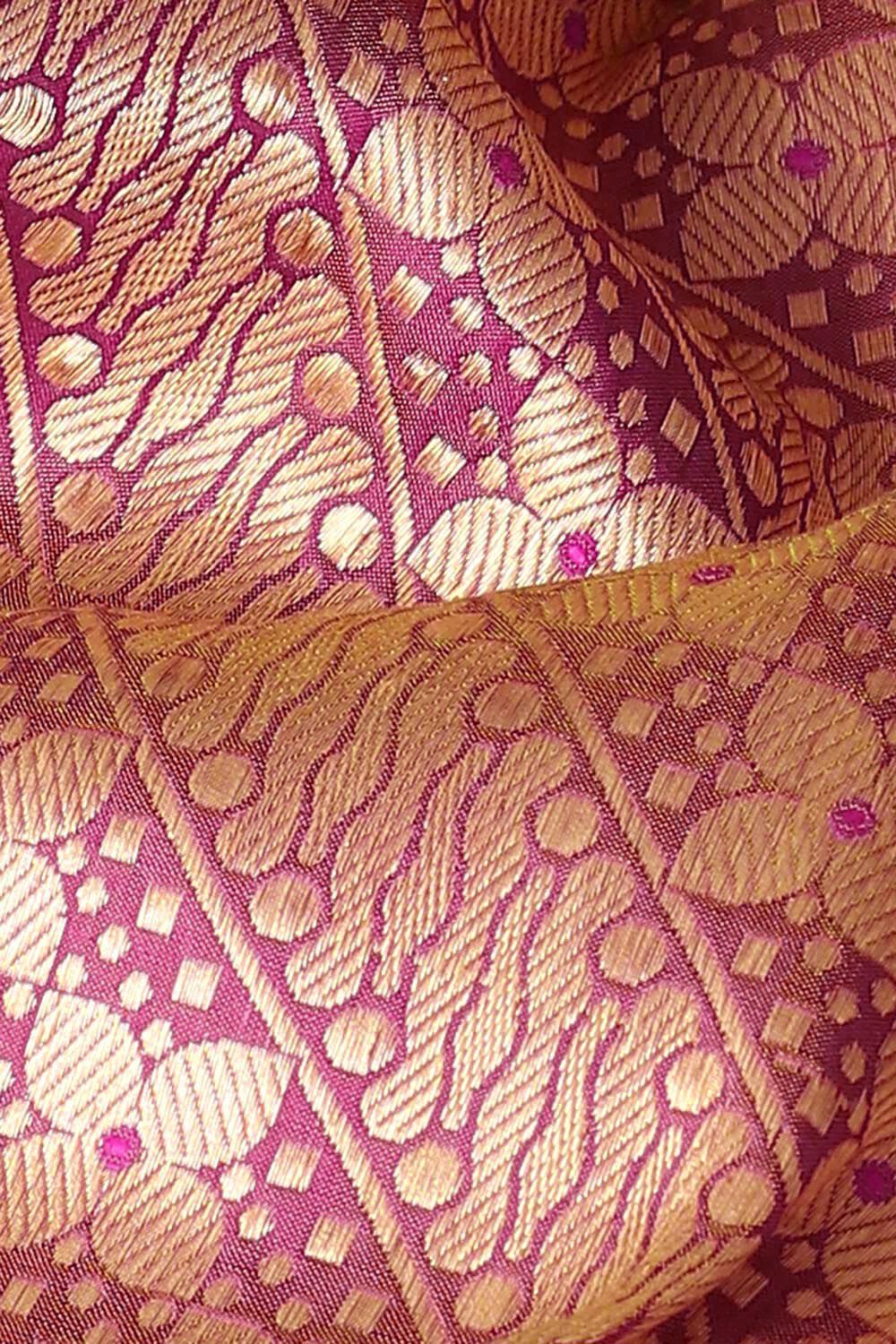 Pink Pure Silk Banarasi Brocade Saree image number null