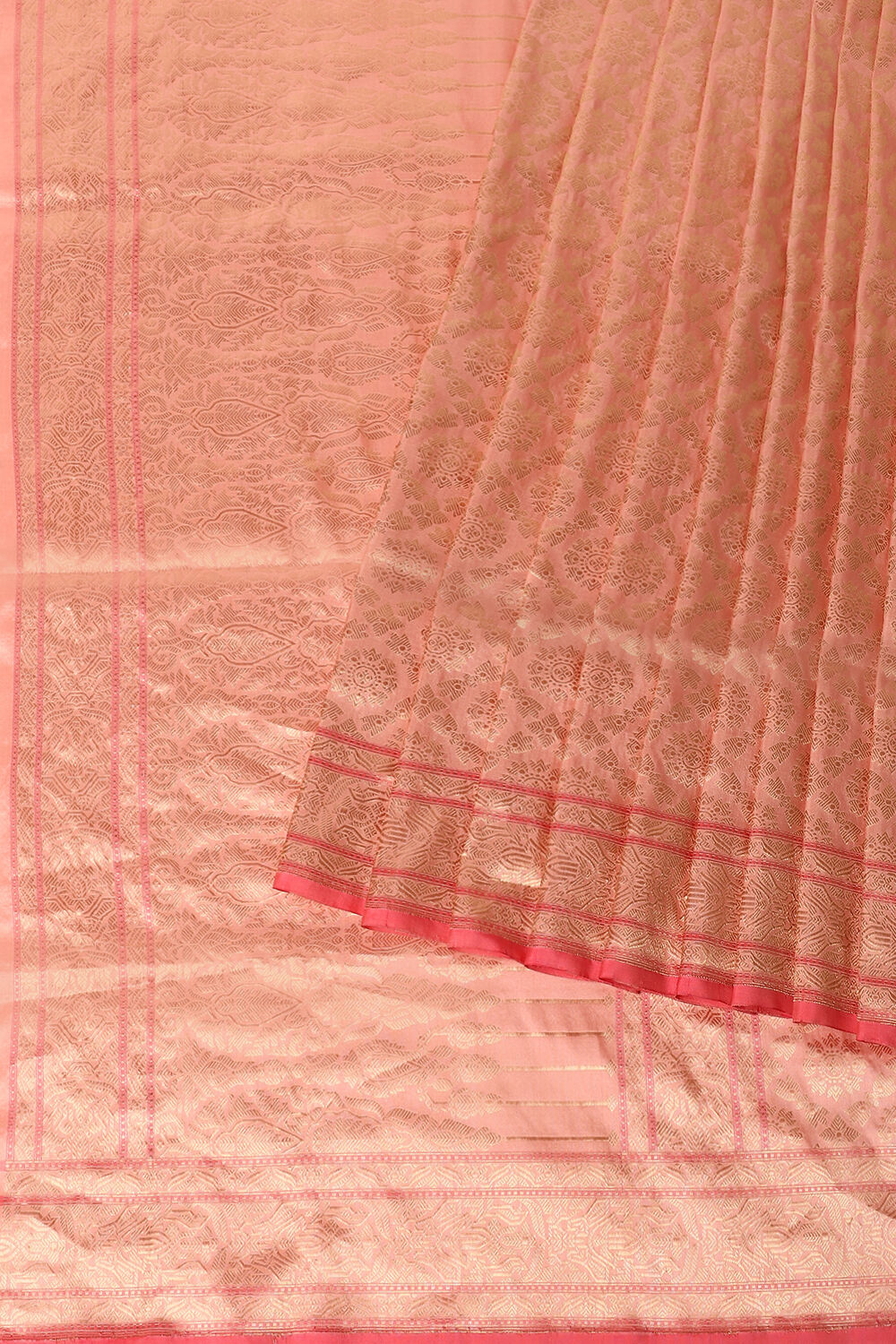 Light Orange Pure Silk Banarasi Brocade Saree image number null