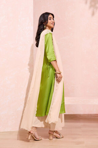 Green Viscose Cotton Embroidered Kurta Set thumbnail image number null
