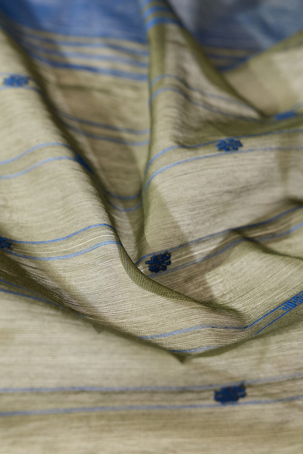 Dark Green Woven Pure Silk Cotton Chanderi Saree image number null