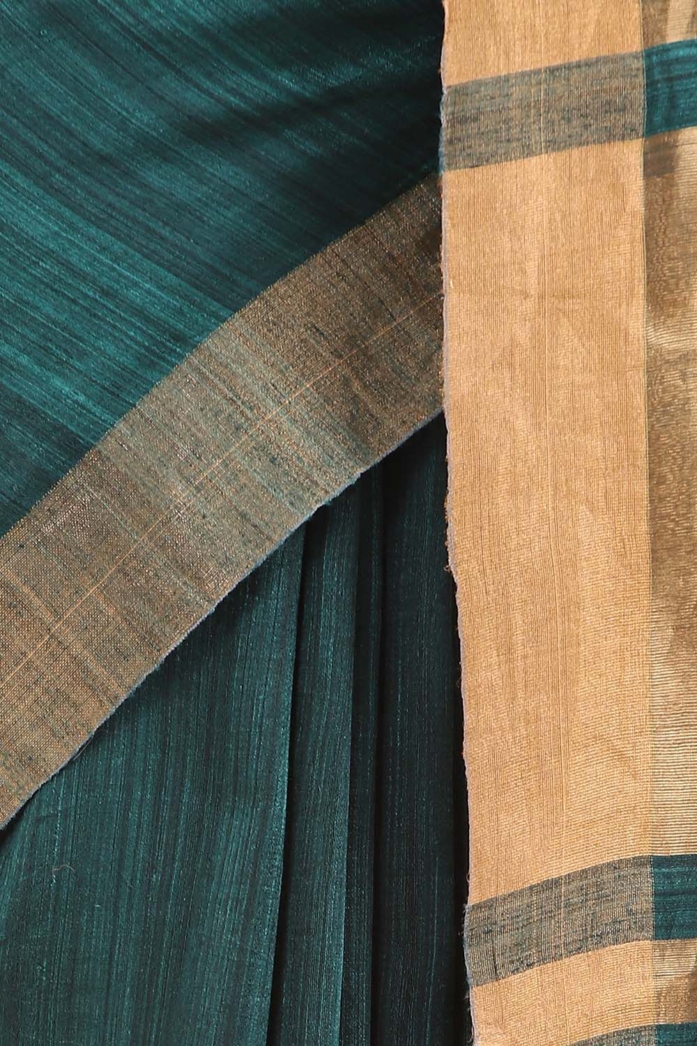Dark Green Pure Silk Vanya Jamdani Saree image number null