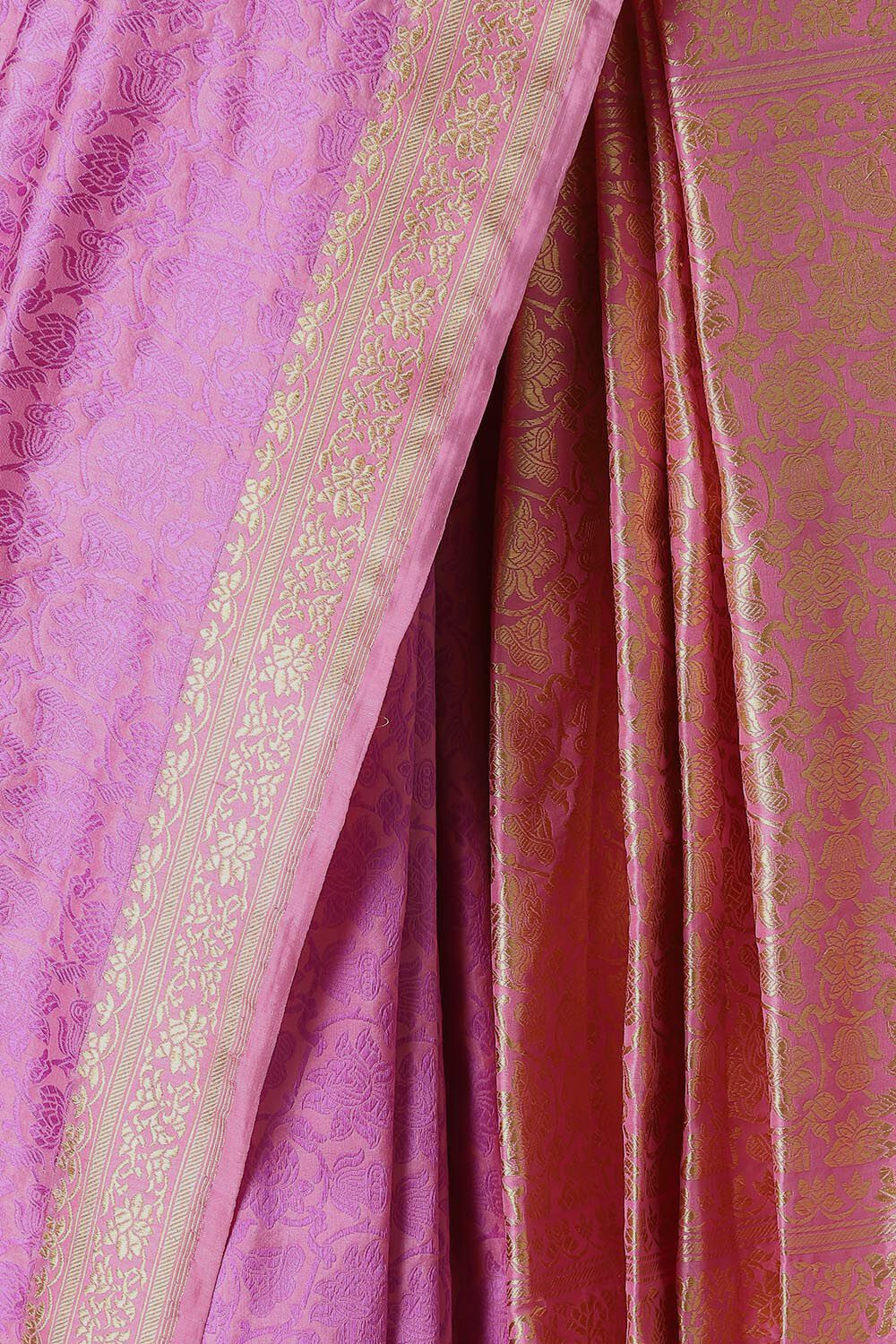 Light Pink Pure Silk Banarasi Brocade Saree image number null