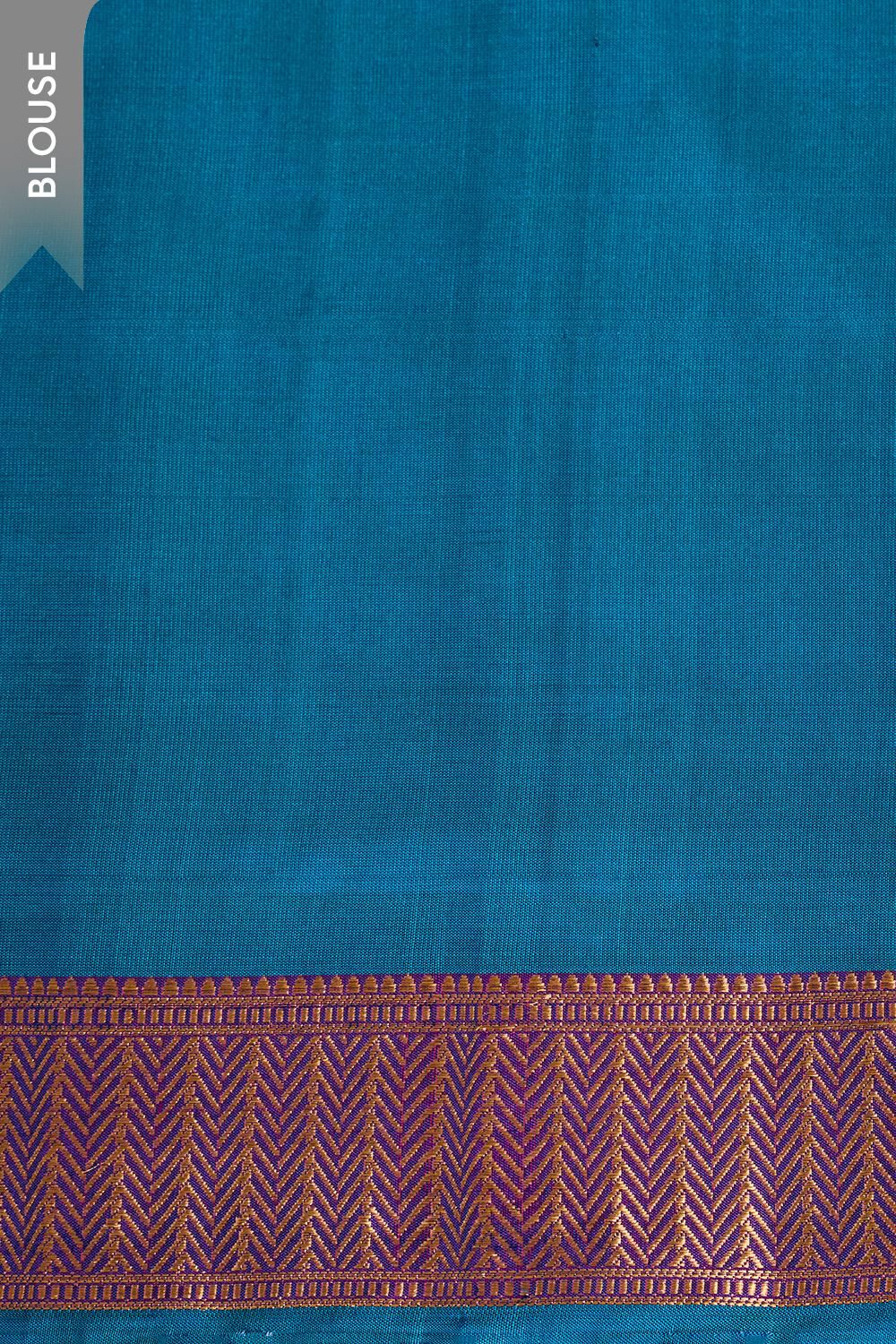 Blue Woven Soft Pure Silk Saree image number null