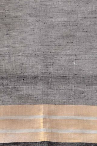 Black Pure Khadi Cotton Ponduru Jamdani Saree thumbnail image number null