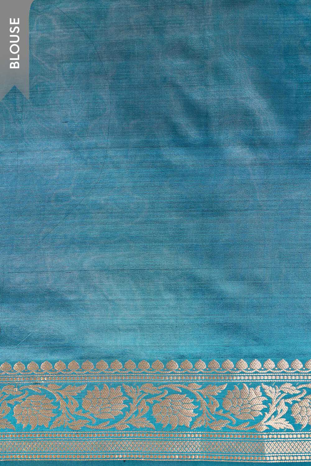 Blue Silk Viscose Cutwork Banarasi Saree image number null