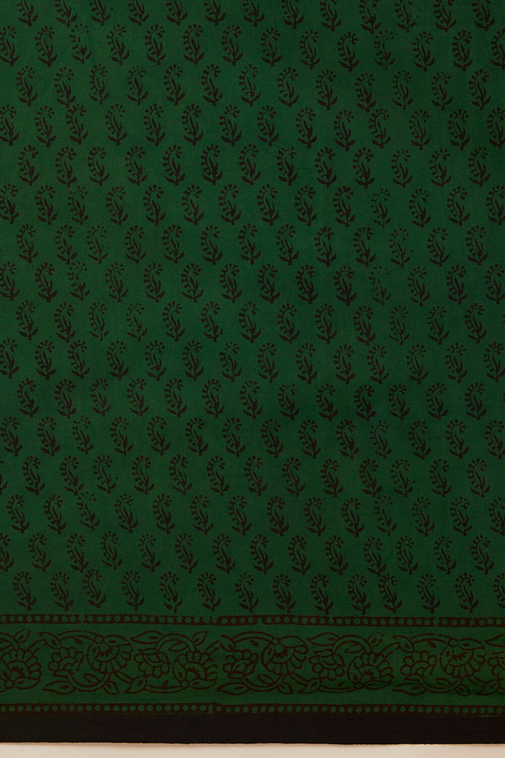 Dark Green Pure Cotton Bagh Printed Saree image number null