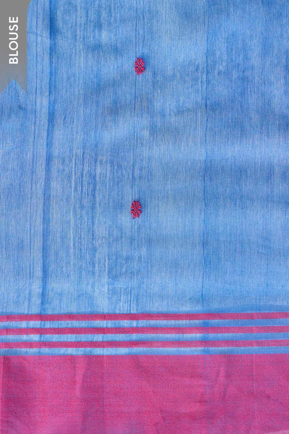 Dark Blue Woven Pure Silk Cotton Chanderi Saree image number null