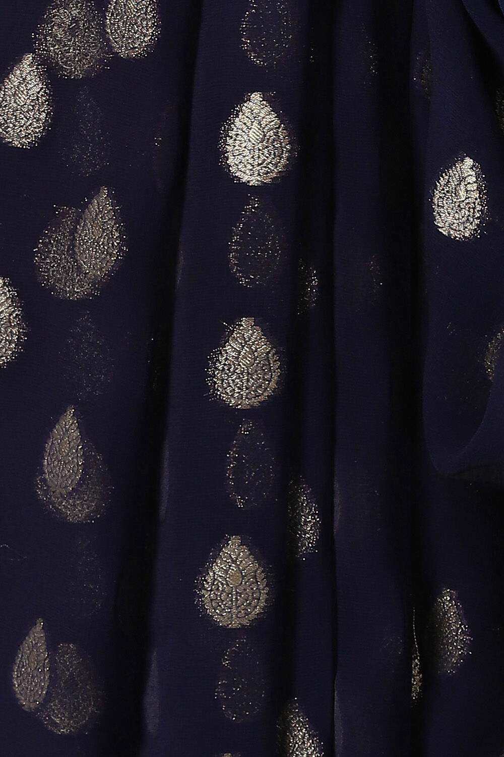 Dark Blue Viscose Pure Georgette Banarasi Saree image number null