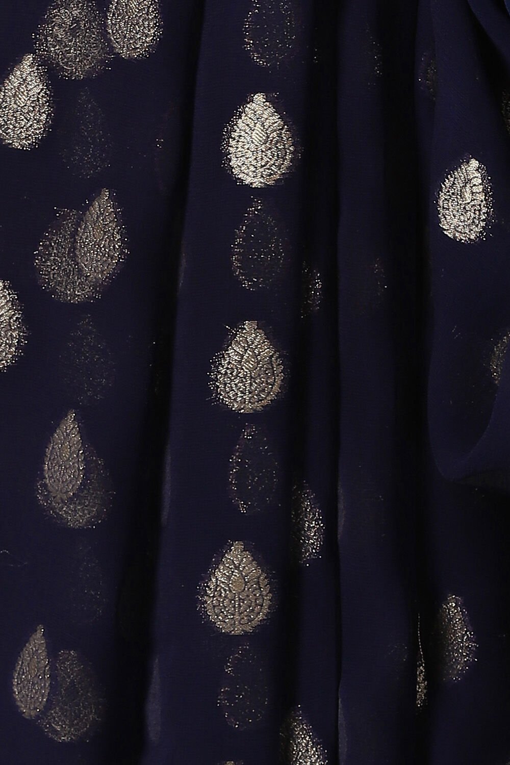 Dark Blue Viscose Pure Georgette Banarasi Saree image number null