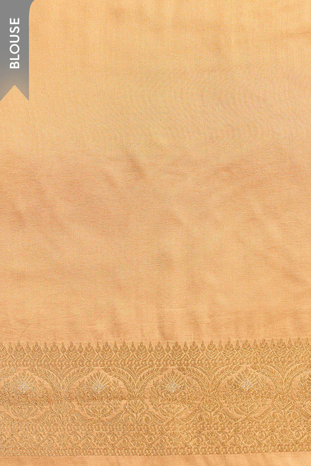 Beige Viscose Satin Woven Saree image number null